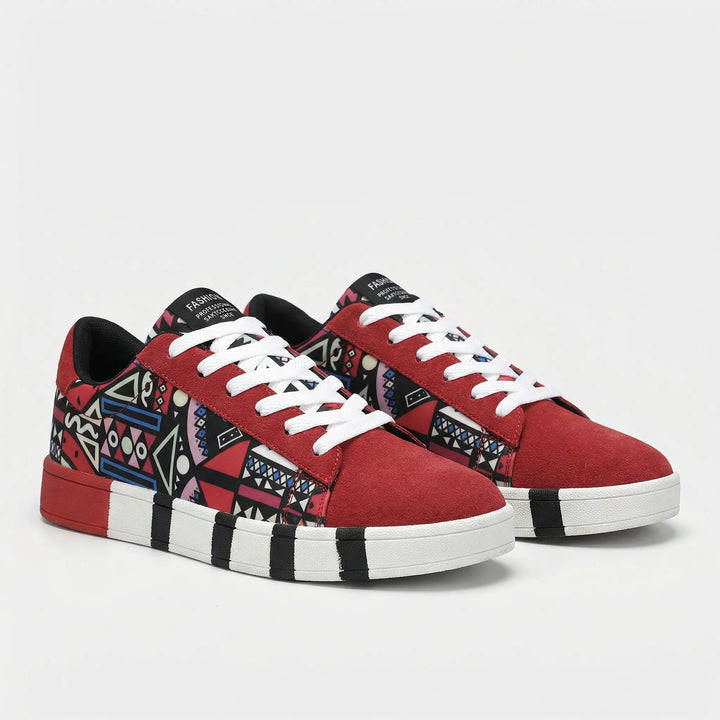 Kleurrijke Sneaker Met Grafisch Allover-Patroon - Bernard