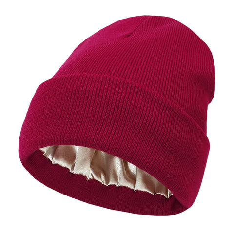 Winter Beanie with Silk Lining - Noor