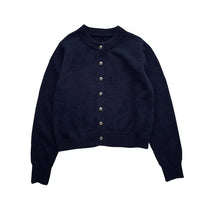 Comfortable Knitted Women's Cardigan with Crew Neck - Emilia