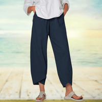 Light Cotton Pants with Elastic Waistband – Mila