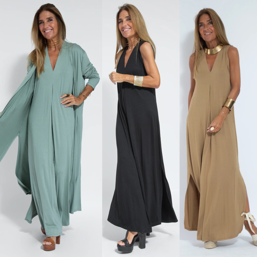 Two-piece Slimming Dress with Vest – Loreen