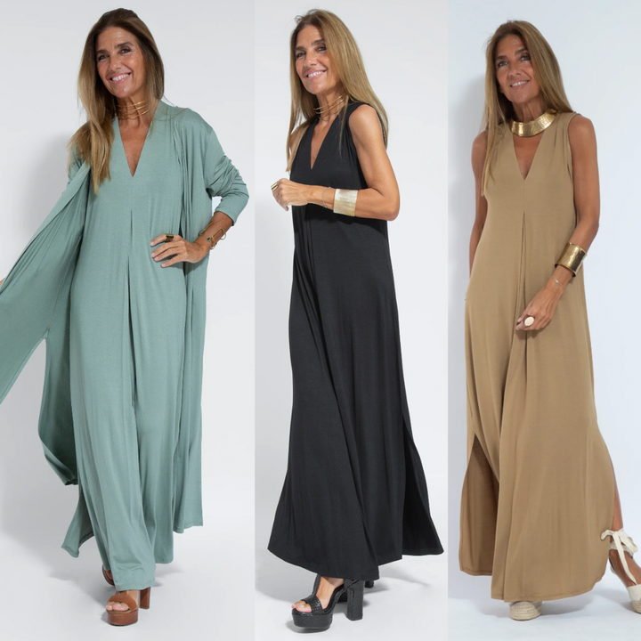Two-piece Slimming Dress with Vest – Loreen