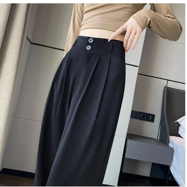 Black Women's High Waist Palazzo Pants – Elara