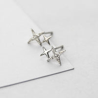 Star-Shaped Stud Earrings with Zirconia - Lyra