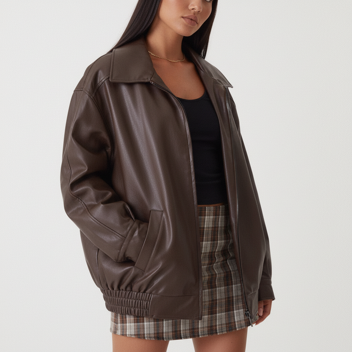 Kunstleder Motorradjacke - Stella