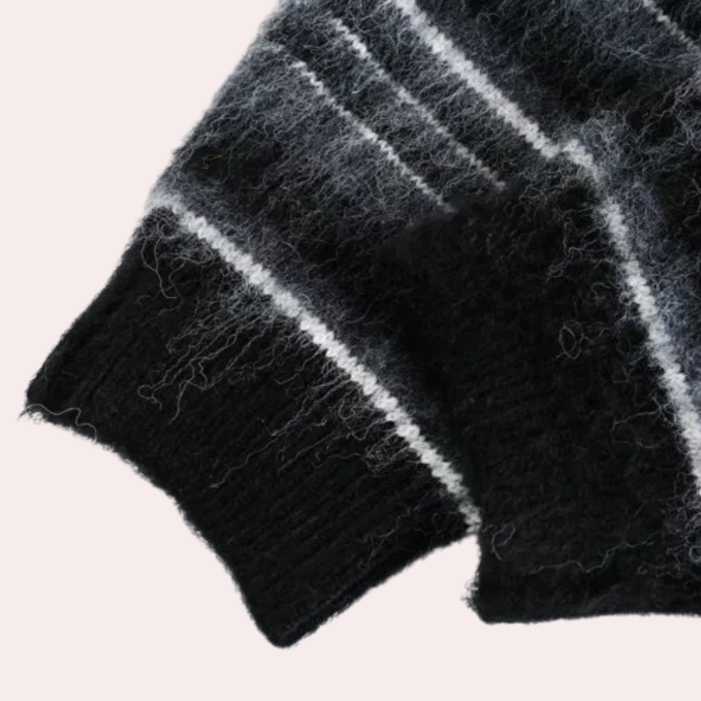 Męski sweter w paski z wygodnym krojem - Dorian