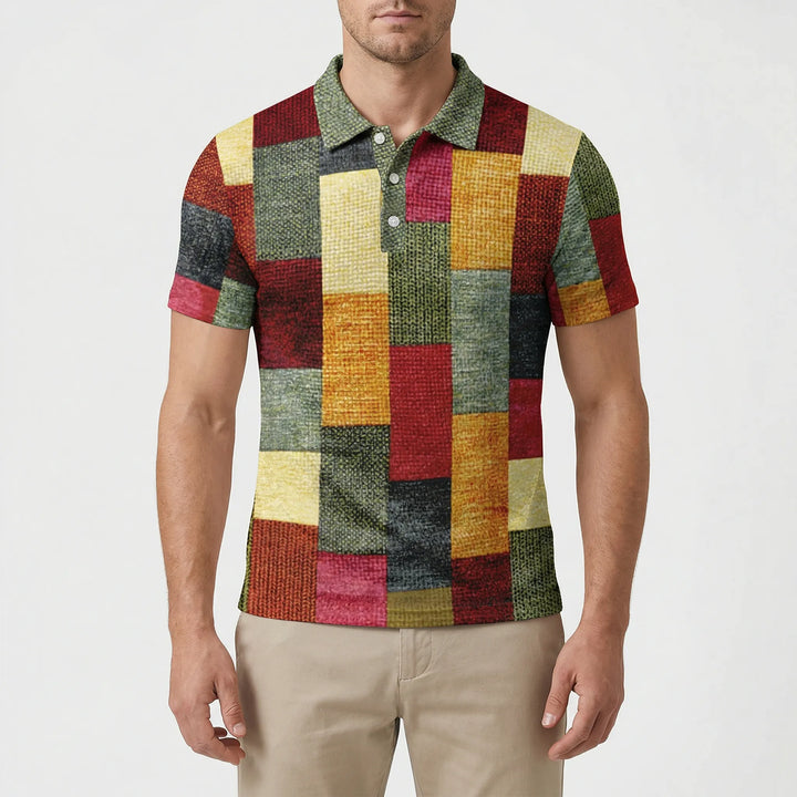Kurzarm Poloshirt Mit Karomuster - Caspar