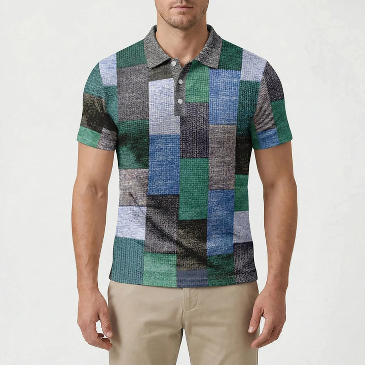 Kurzarm Poloshirt Mit Karomuster - Caspar