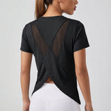 Korte Mouw Sporttop Met Rugdetail - Joyce