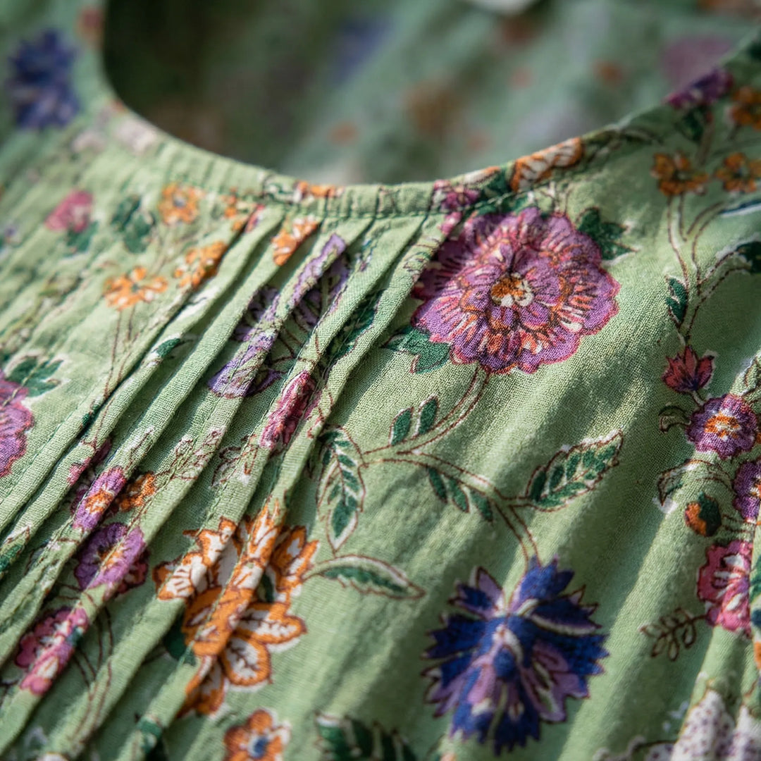 Kurzärmeliges A Linien Kleid - Amina