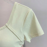 Korte Mouwen Cropped Top - Bella