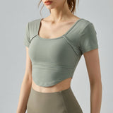 Korte Mouwen Cropped Top - Bella