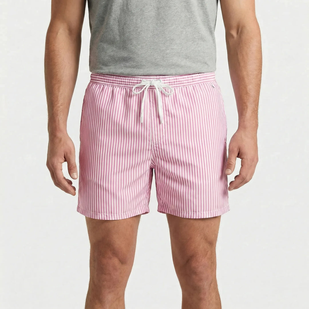 Kurze Gestreifte Badeshorts Für Herren - Gerard