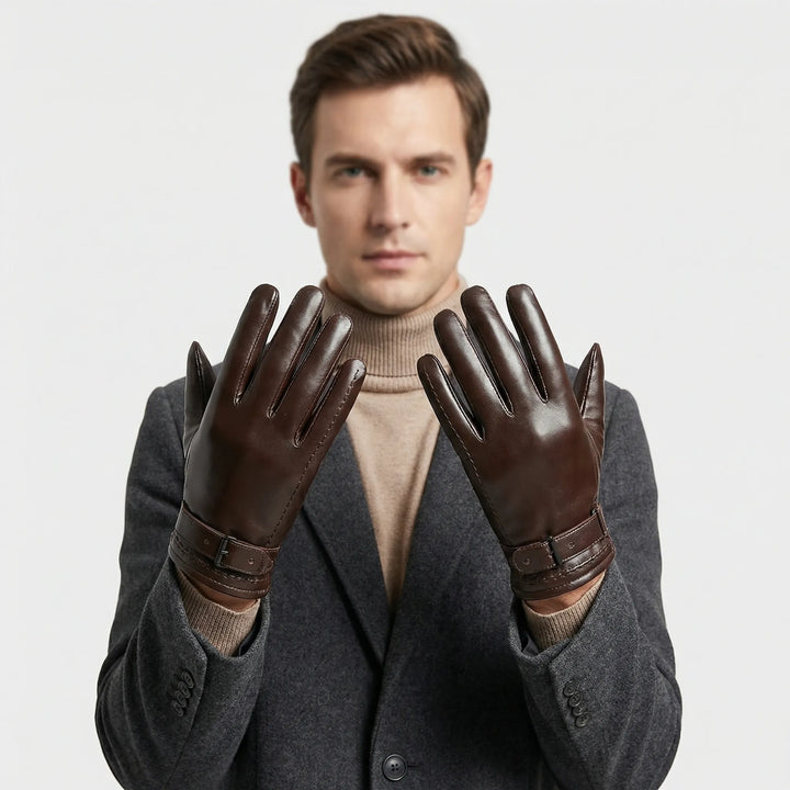 Kurzschaft Herrenhandschuh Mit Riemen - Danny