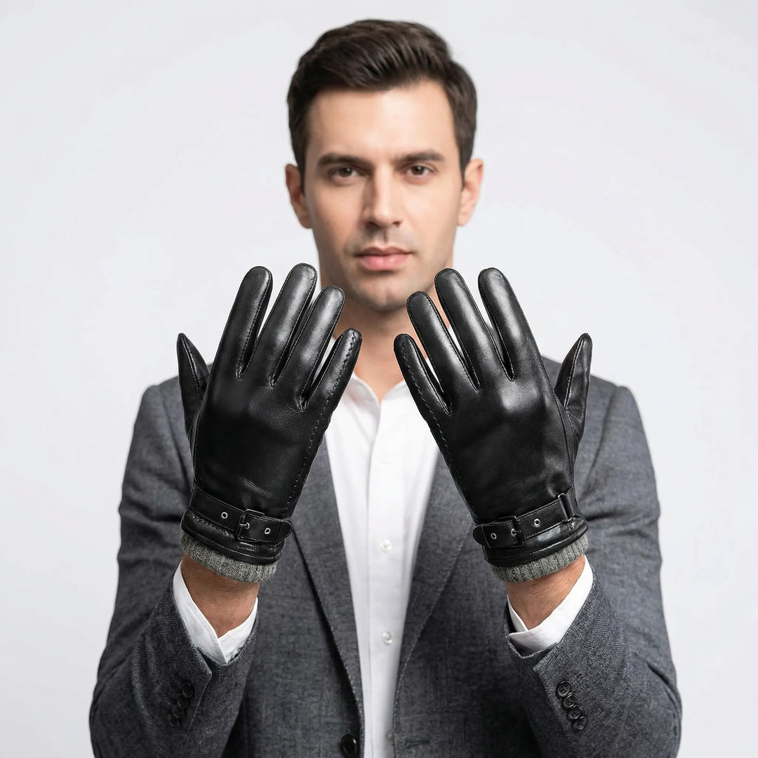 Kurzschaft Herrenhandschuh Mit Riemen - Danny