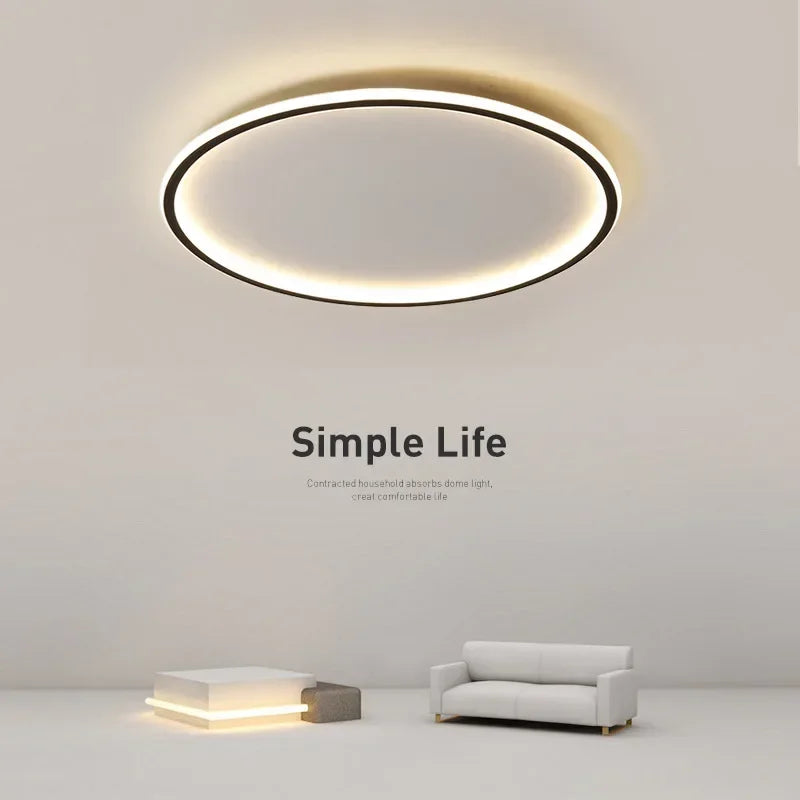 Scandinavian Round Ceiling Lamp - NordicGlow