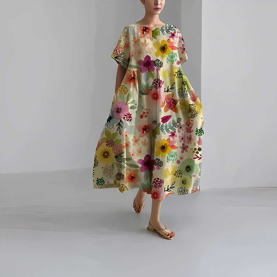 Sukienka Maxi Boho-Kwiaty - FloraChic