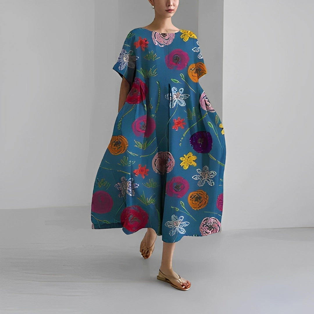 Sukienka Maxi Boho-Kwiaty - FloraChic