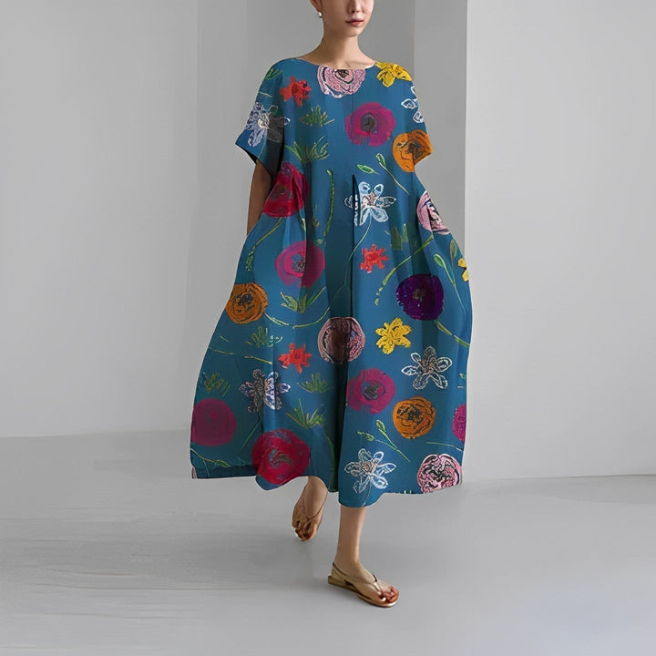 Sukienka Maxi Boho-Kwiaty - FloraChic