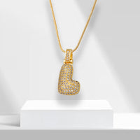 Bubble Letters Ketting met Hanger - LuxeLette
