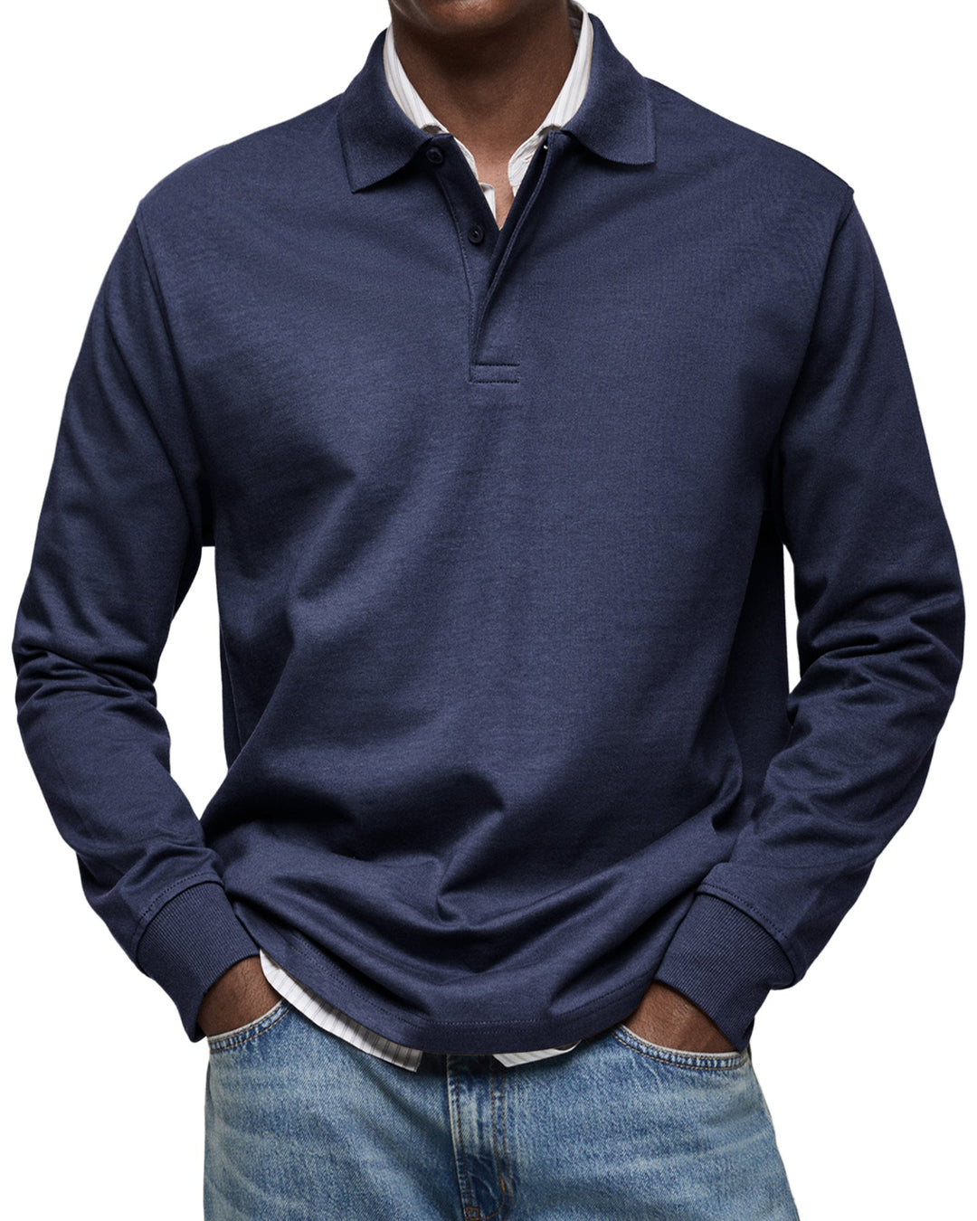 Langarm Polo Shirt Stil - Ilias