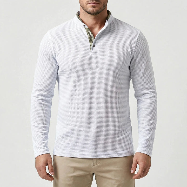 Langarm Poloshirt Mit Stehkragen - Kenan