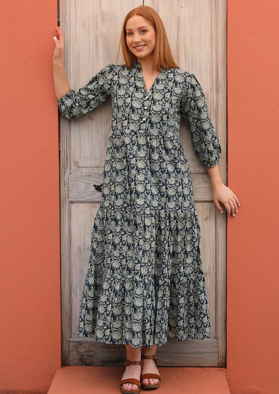 Langärmeliges Maxi Kleid - Joleen