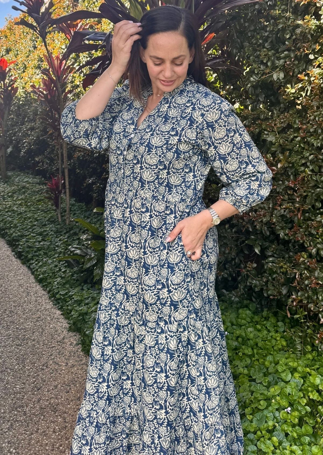 Langärmeliges Maxi Kleid - Joleen