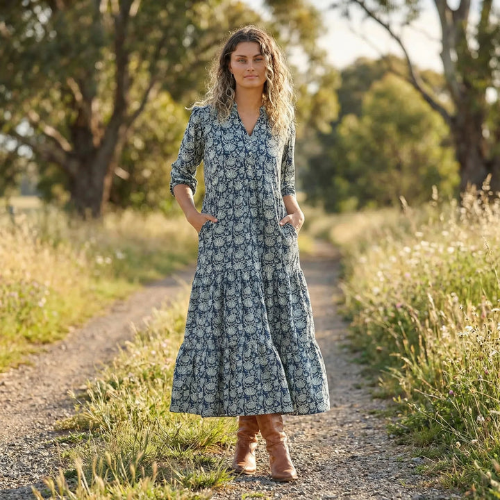 Langärmeliges Maxi Kleid - Joleen