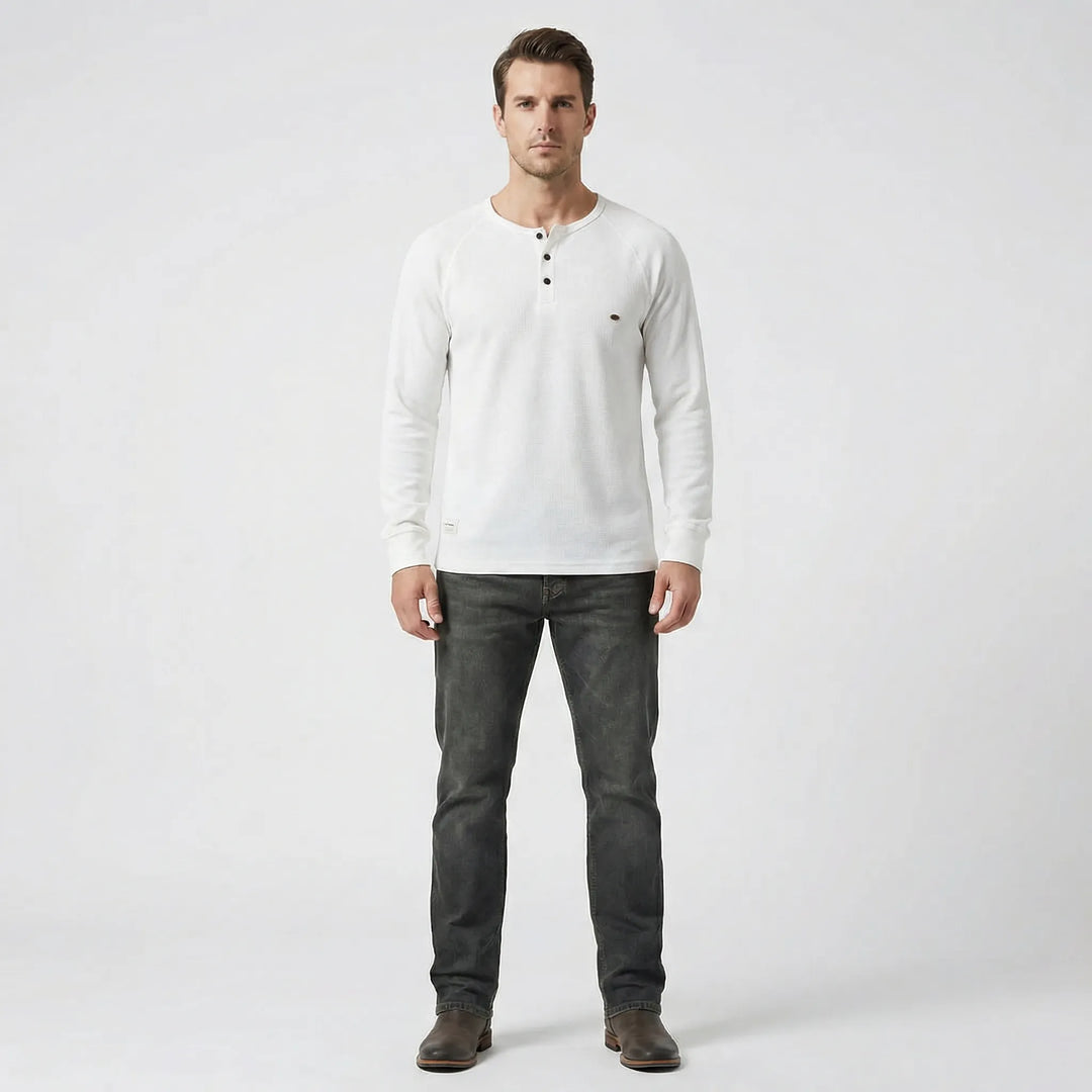 Langarmshirt Mit Knopfleiste - Giuseppe