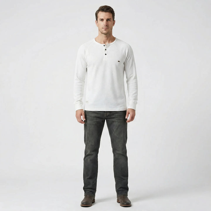 Langarmshirt Mit Knopfleiste - Giuseppe