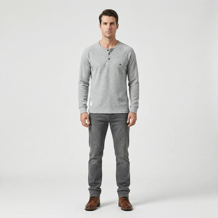 Langarmshirt Mit Knopfleiste - Giuseppe