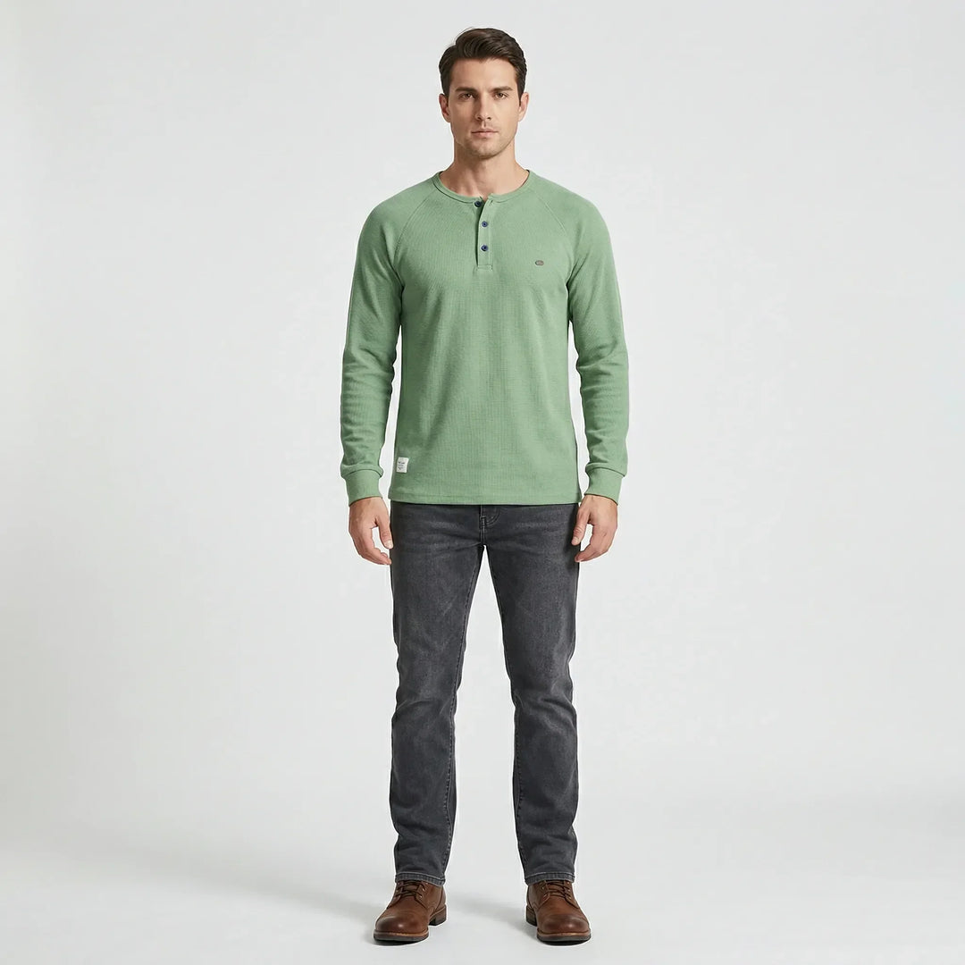 Langarmshirt Mit Knopfleiste - Giuseppe