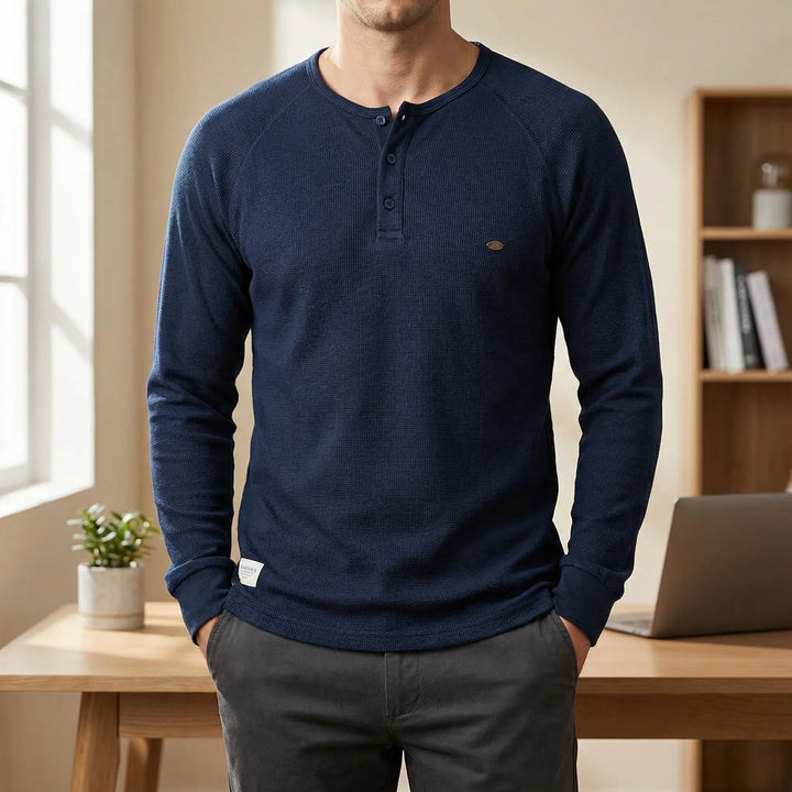 Langarmshirt Mit Knopfleiste - Giuseppe