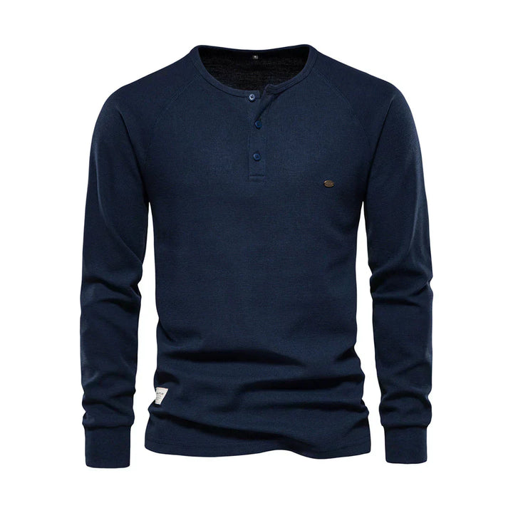 Langarmshirt Mit Knopfleiste - Giuseppe