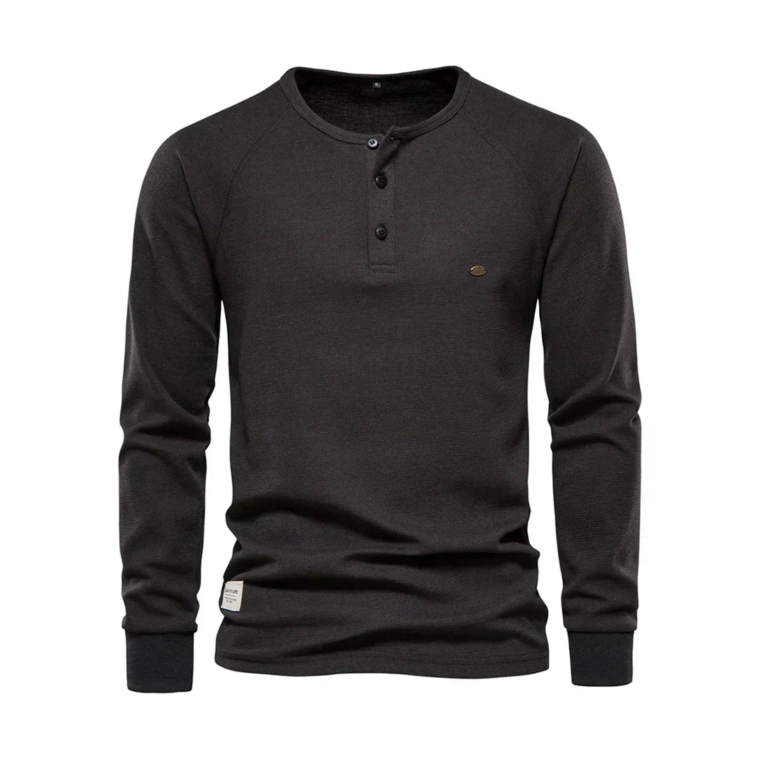 Langarmshirt Mit Knopfleiste - Giuseppe