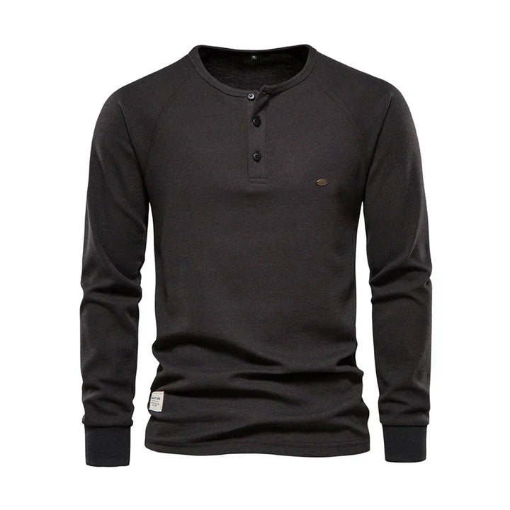 Langarmshirt Mit Knopfleiste - Giuseppe