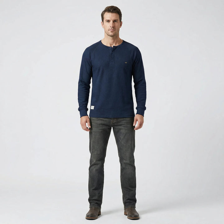 Langarmshirt Mit Knopfleiste - Giuseppe