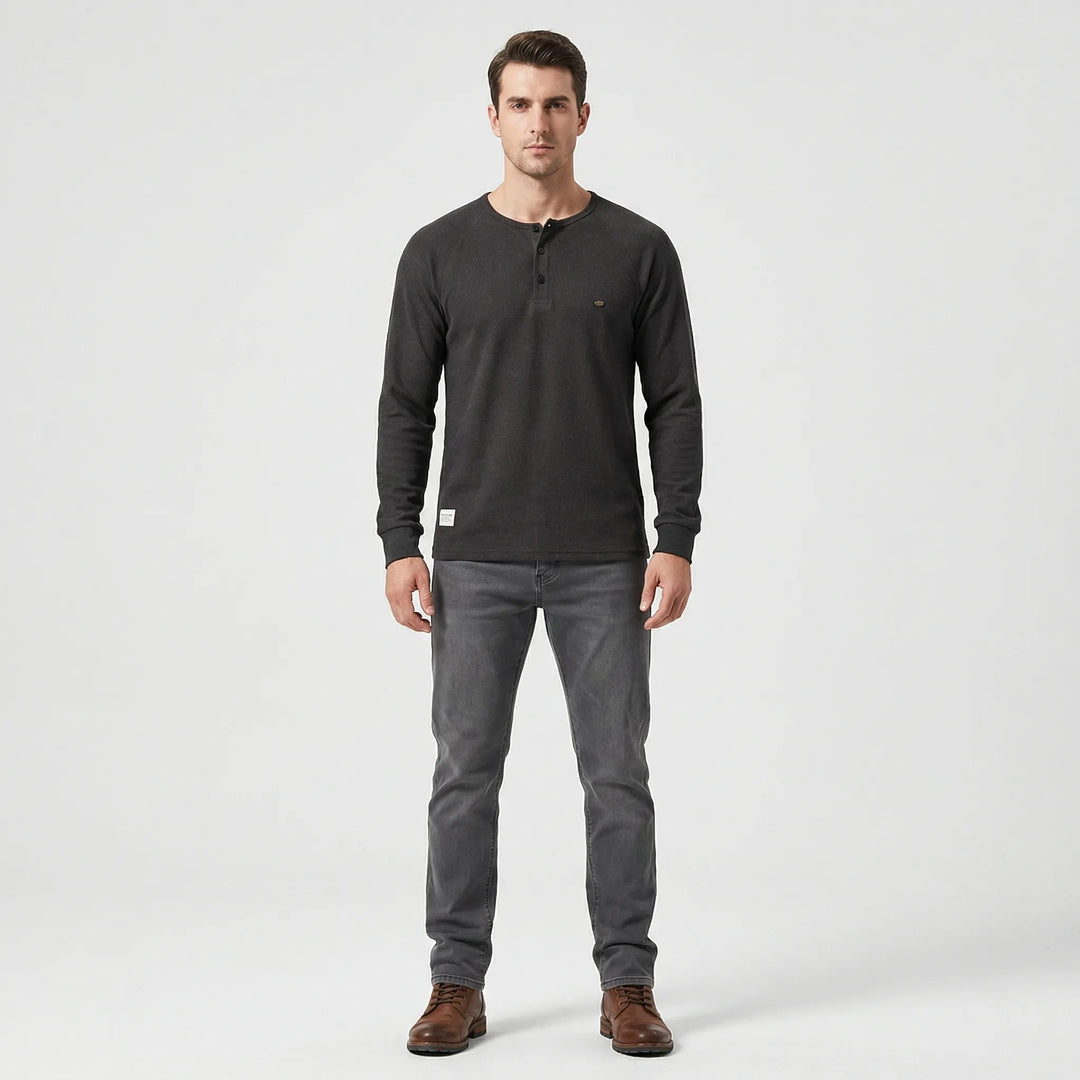 Langarmshirt Mit Knopfleiste - Giuseppe