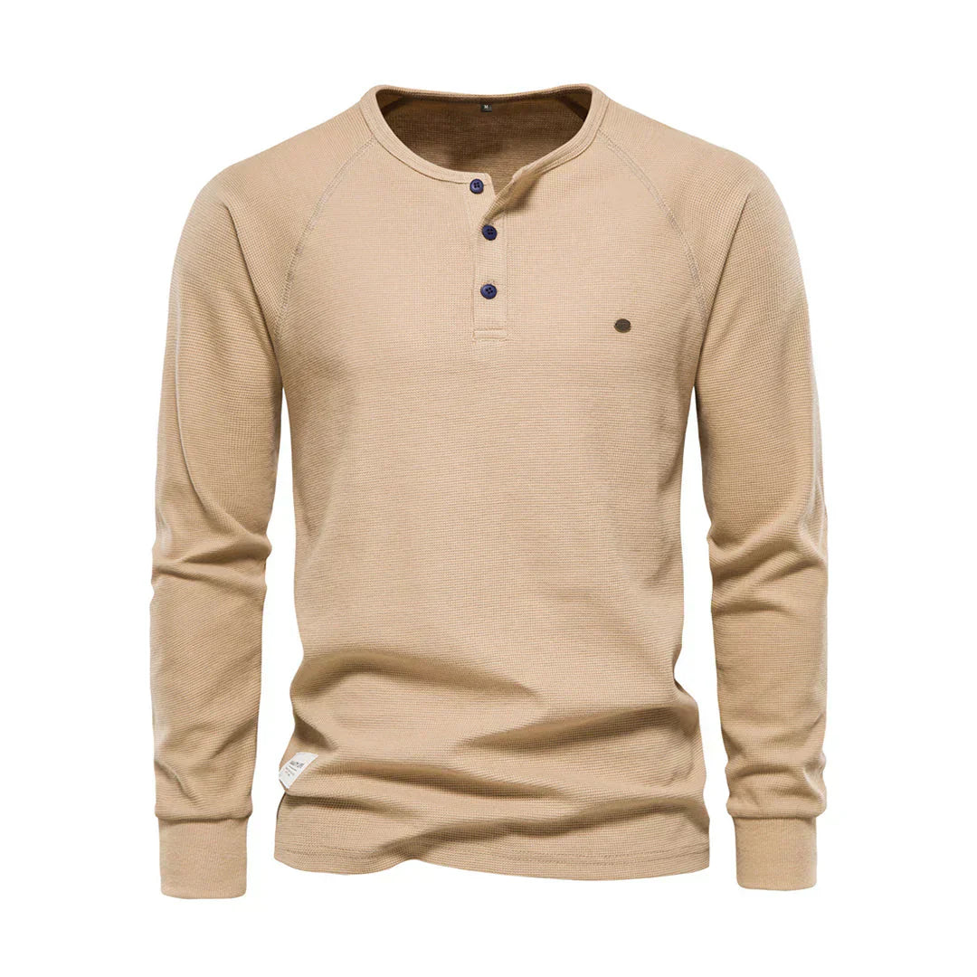 Langarmshirt Mit Knopfleiste - Giuseppe