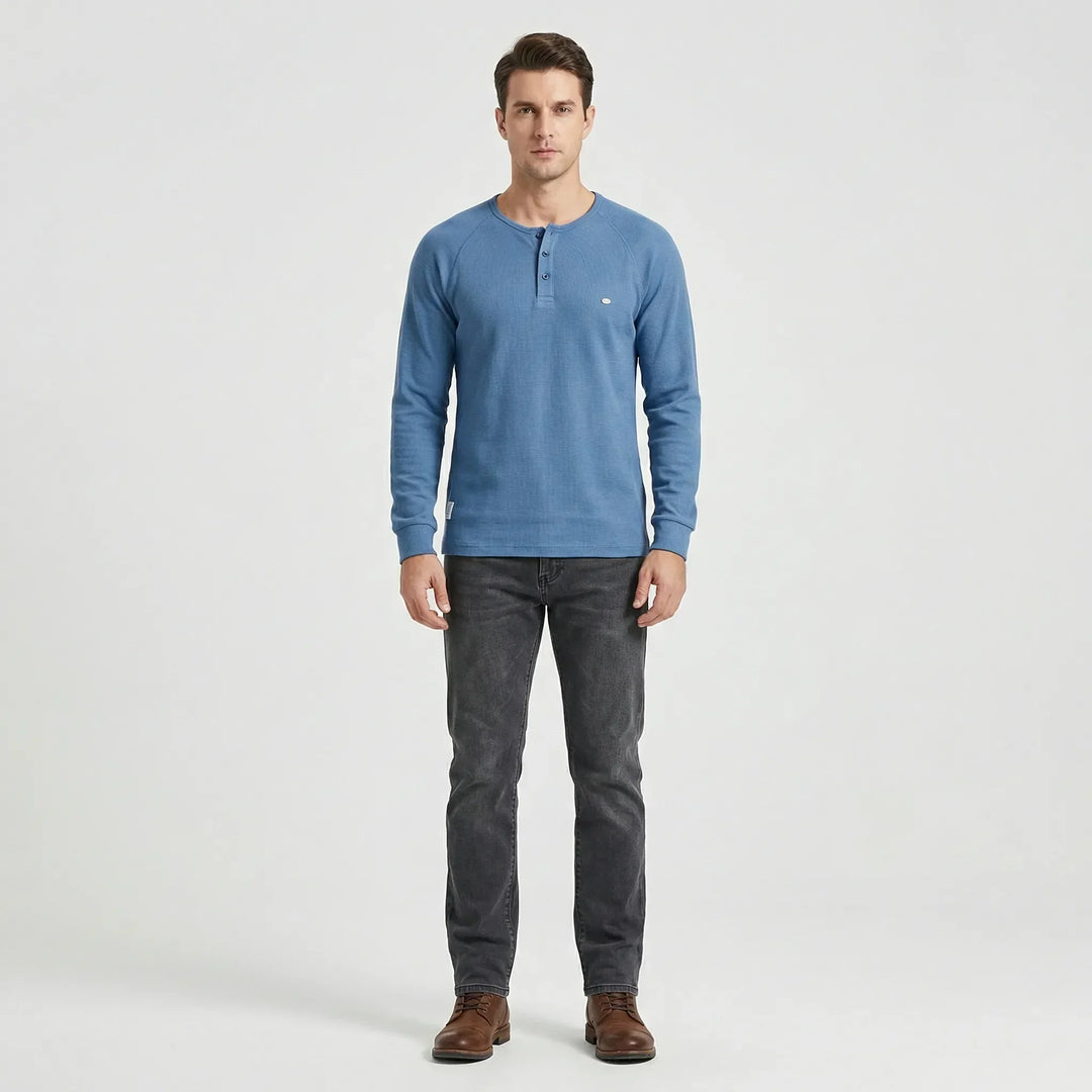 Langarmshirt Mit Knopfleiste - Giuseppe