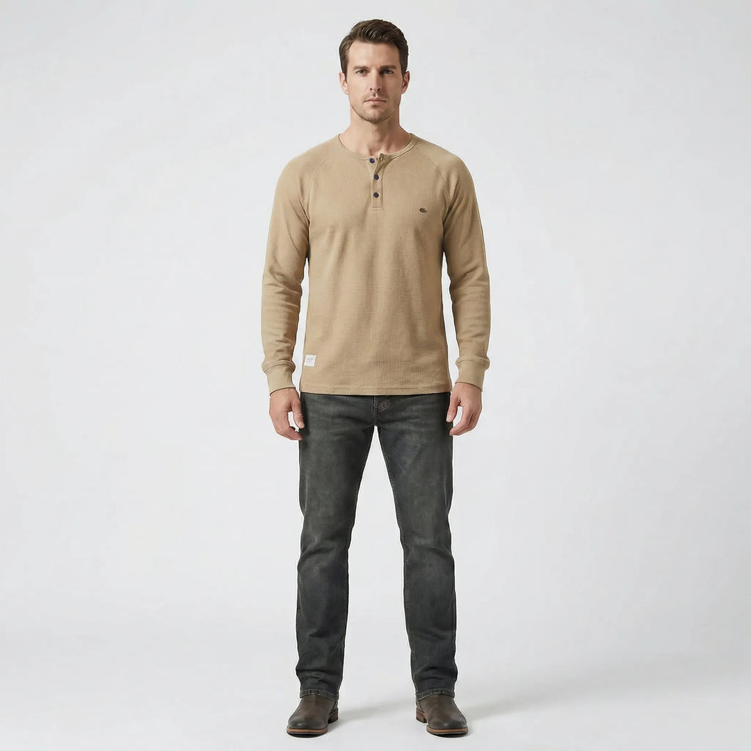 Langarmshirt Mit Knopfleiste - Giuseppe