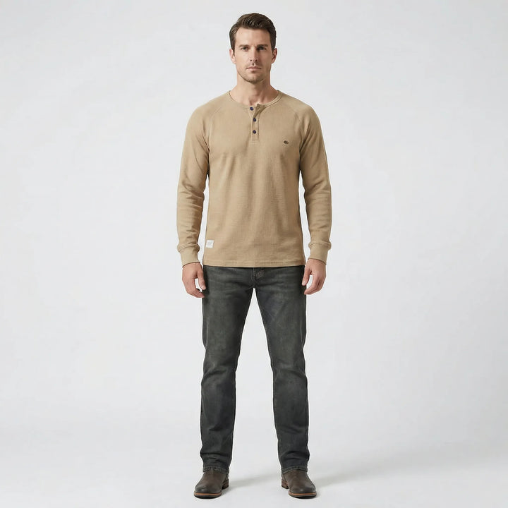 Langarmshirt Mit Knopfleiste - Giuseppe
