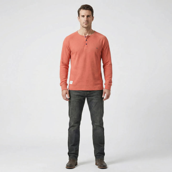Langarmshirt Mit Knopfleiste - Giuseppe