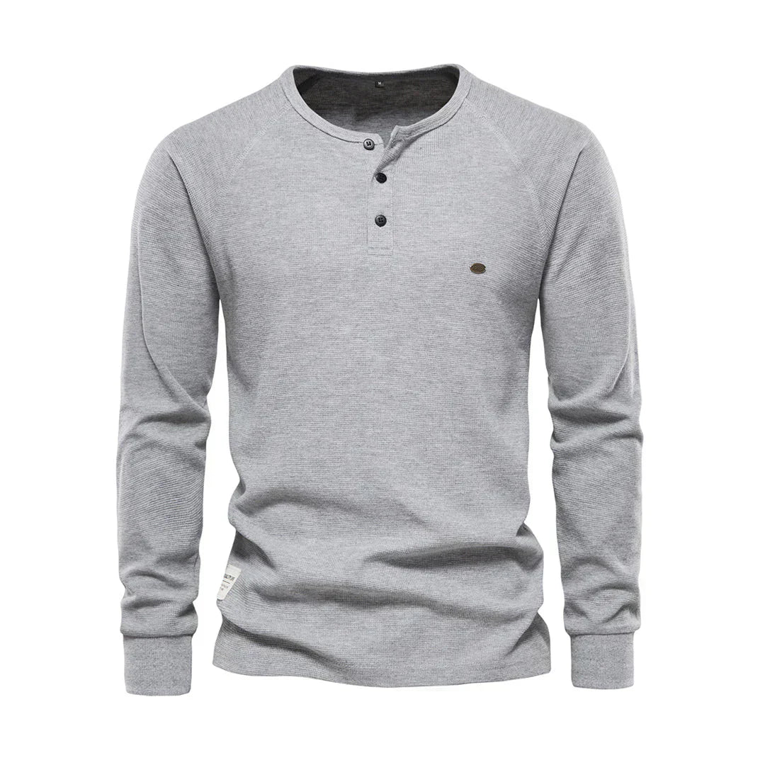 Langarmshirt Mit Knopfleiste - Giuseppe