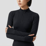 Langarmshirt met Halve Rits - Shelby