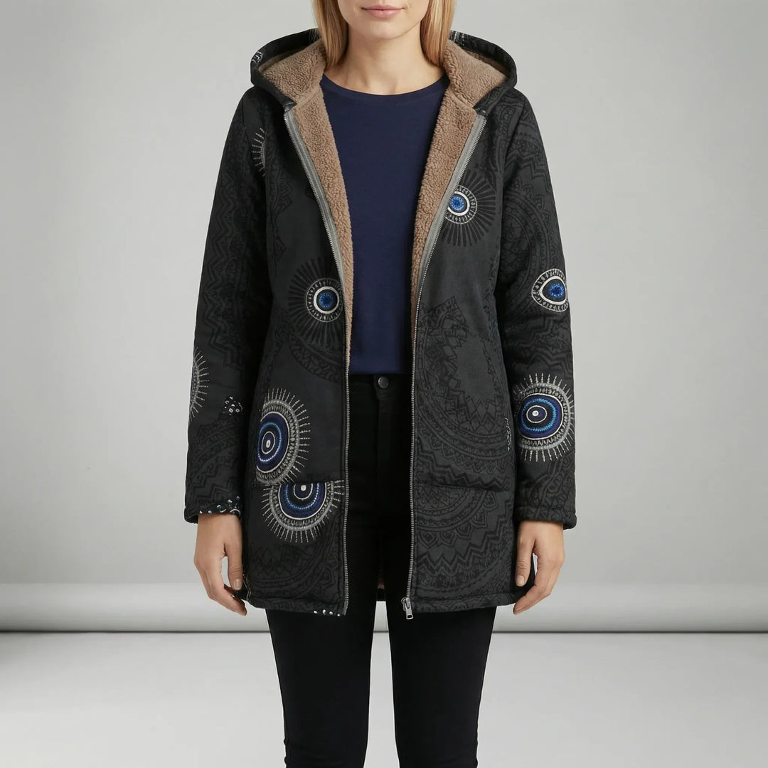 Lange Taillierte Kapuzenjacke - Philine