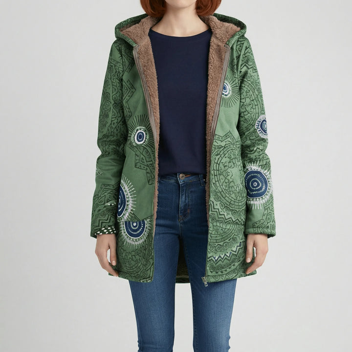 Lange Taillierte Kapuzenjacke - Philine