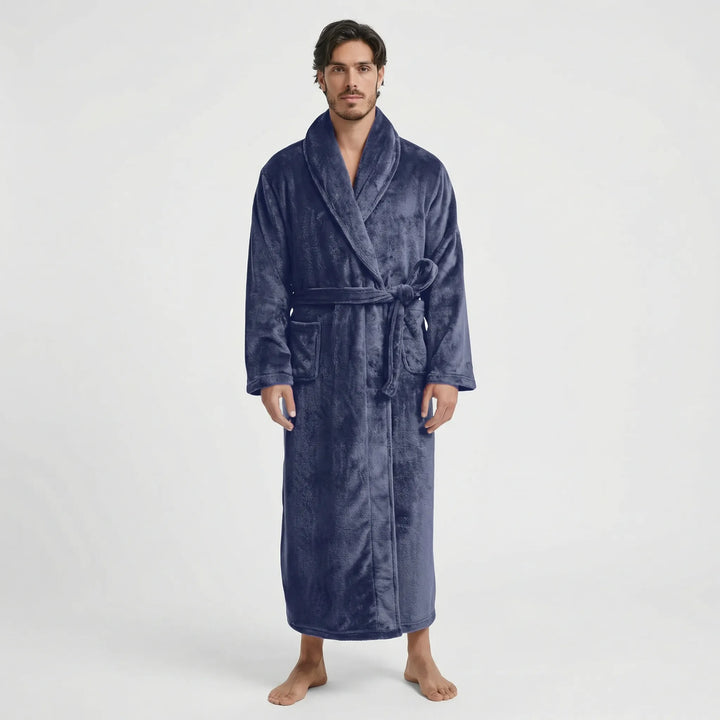 Langer Herren-Bademantel Mit Gürtel - Morris
