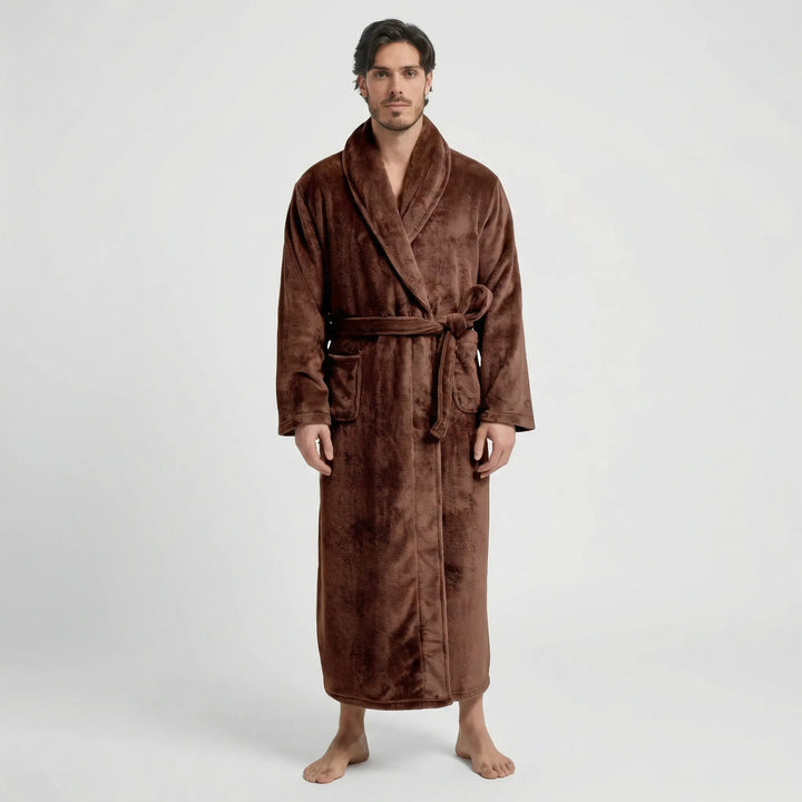 Langer Herren-Bademantel Mit Gürtel - Morris
